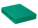 Prześcieradło Jersey z gumką zielone butelkowe 120x200     011